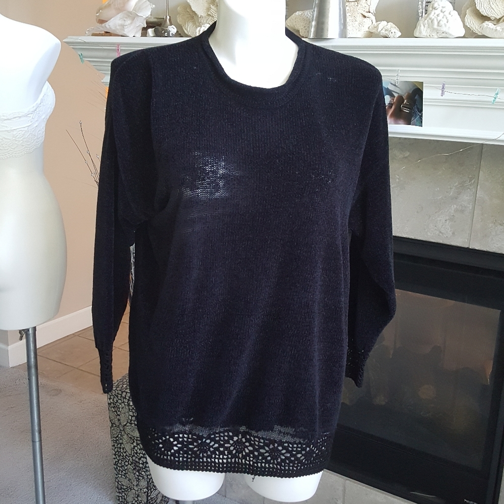 Denim & co. Velvety knit top 1x
